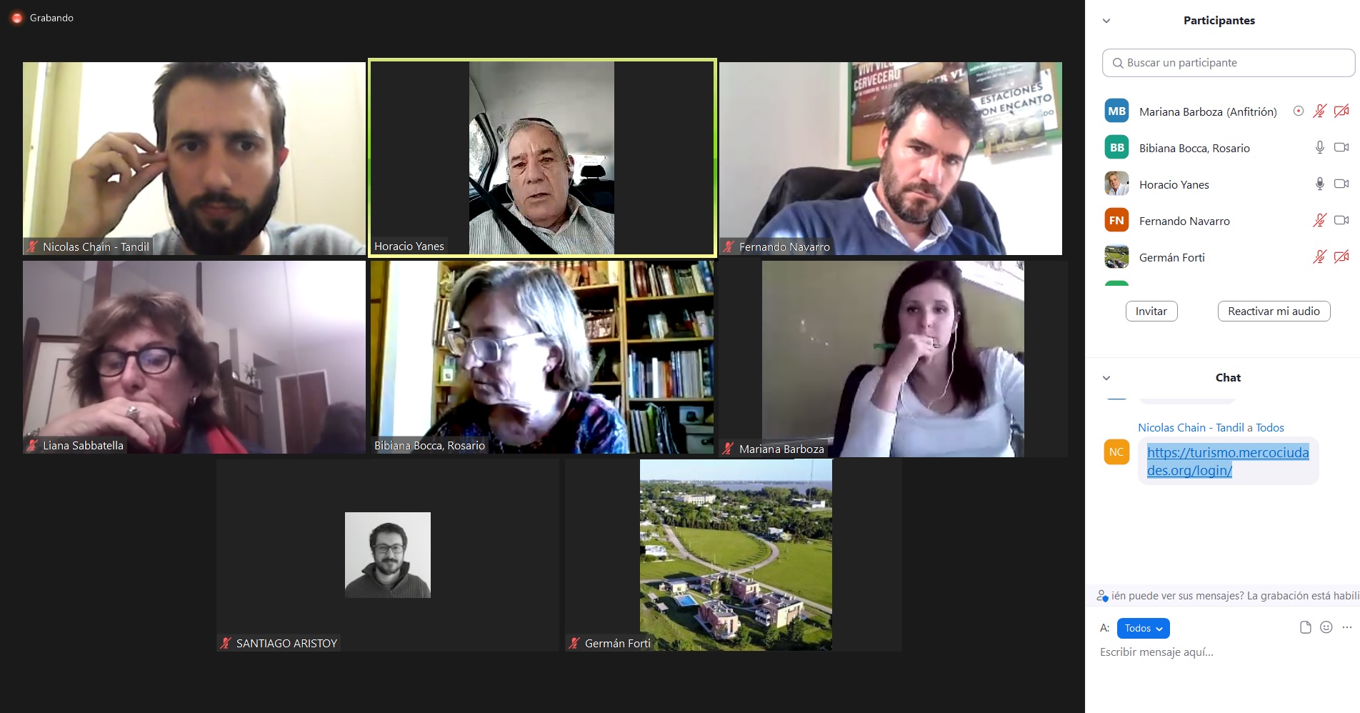 Se realizó reunión mensual de turismo de Mercociudades que coordina Canelones
